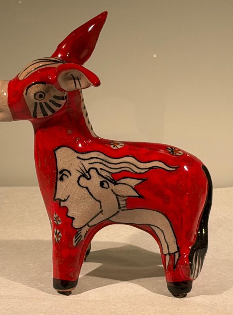 Single Donkey by Pasquale Liguori Red