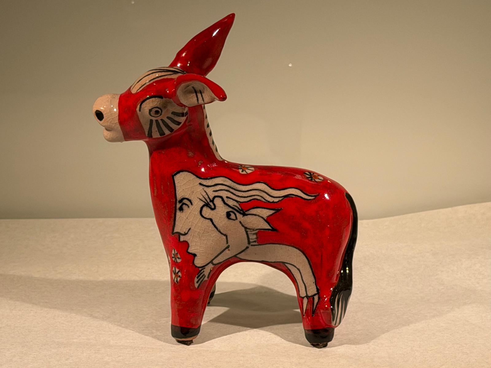Single Donkey by Pasquale Liguori Red