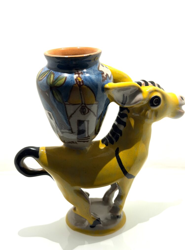 Donkey with jar by Lucio Liguori YELLOW