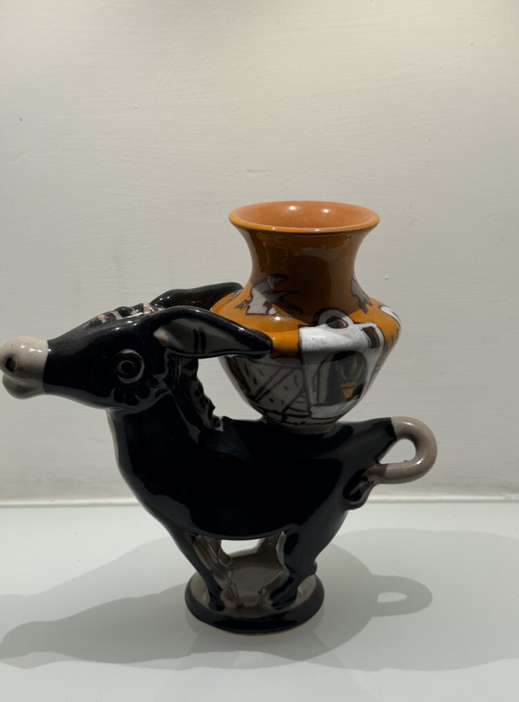 Donkey with jar by Lucio Liguori BLACK